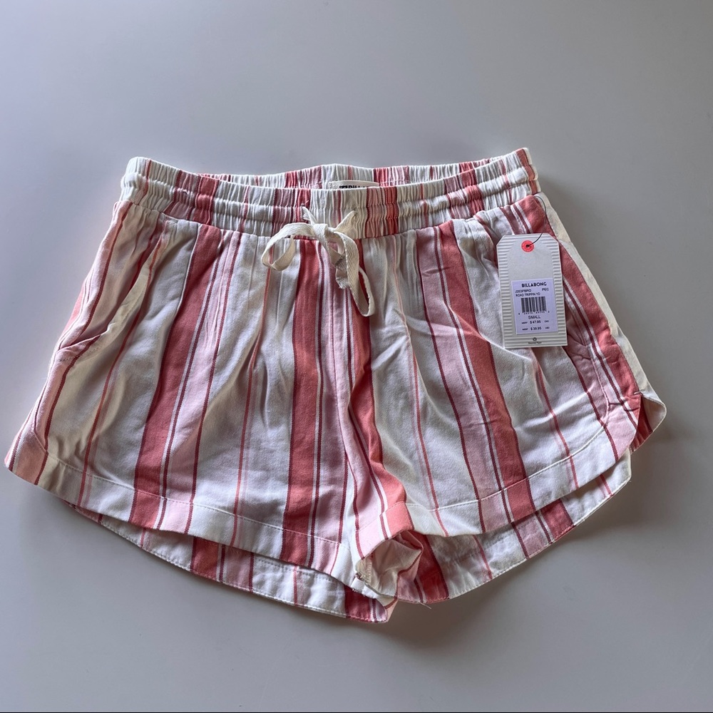 NWT Billabong Road Trippin Shorts in Pink Stripe